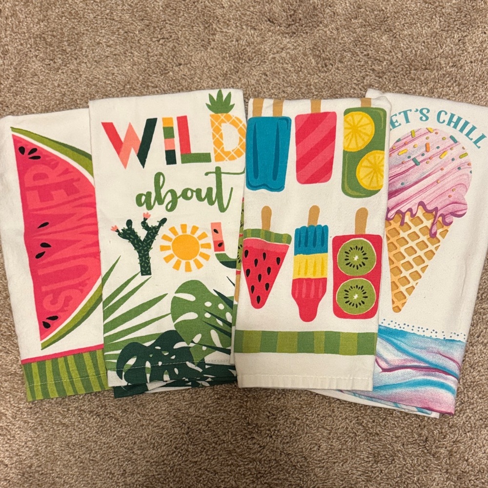 Colorful Summer Kitchen Towels Set